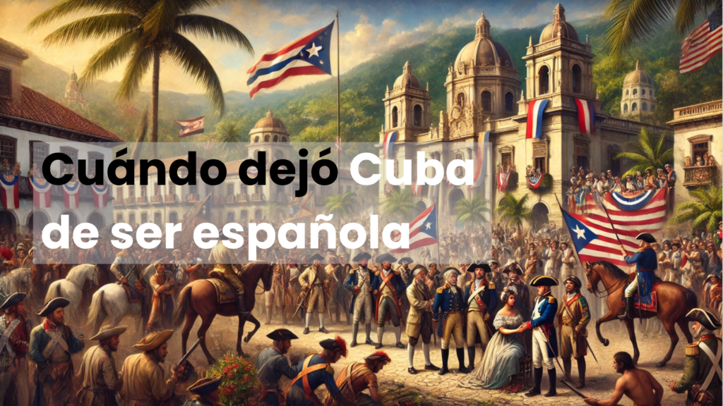 imagen que representa la independencia de Cuba de España en 1898