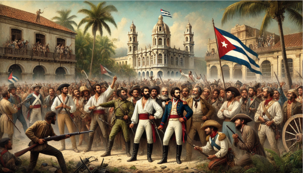Imagen de la revolución de independencia cubana en 1898