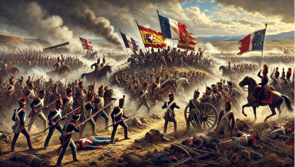 imagen que representa la batalla de bailen entre el ejército de Napoleón y España