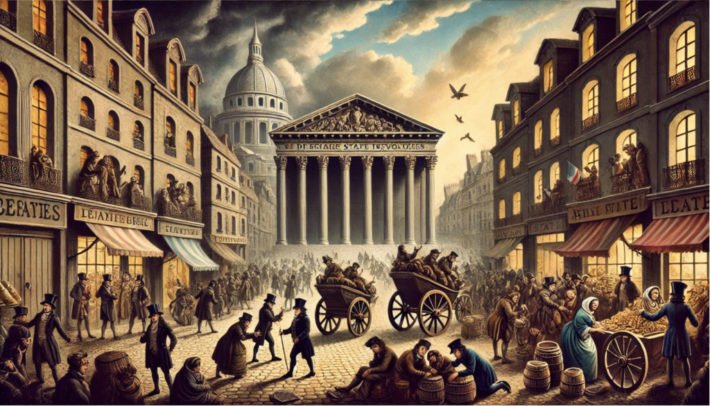 Imagen que representa la sociedad existente antes de la revolución francesa