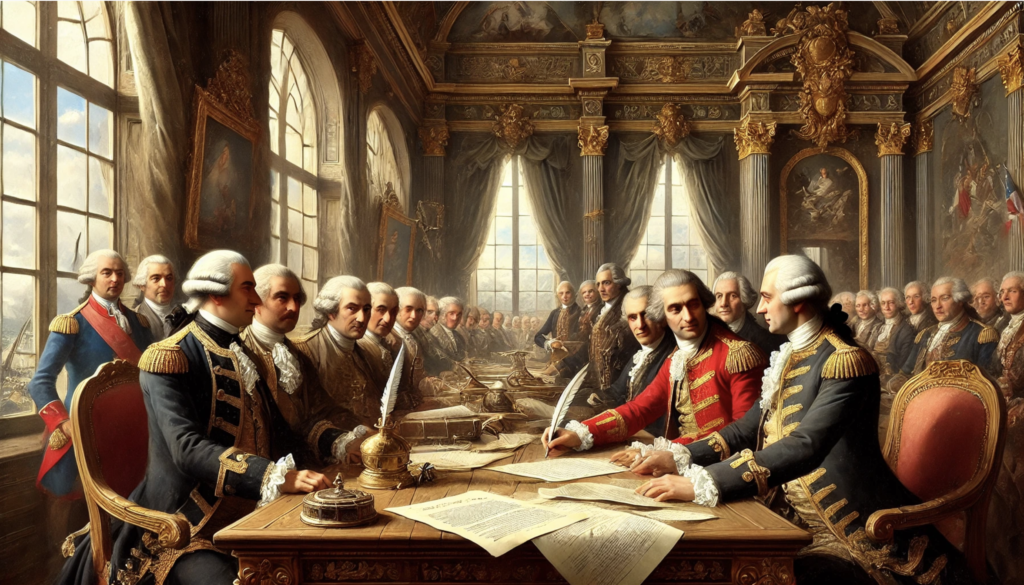 imagen que representa la firma del tratado por el que Napoleón ocupó España