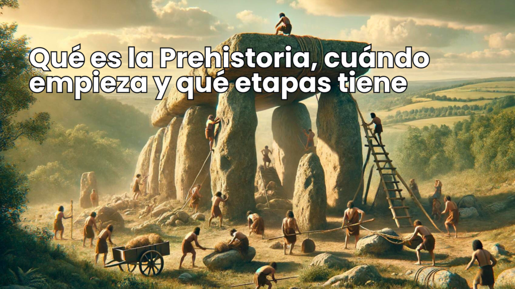 imagen que representa la prehistoria y sus etapas